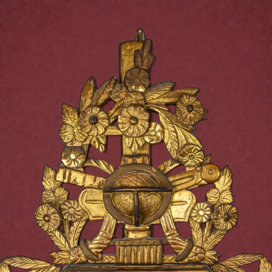 Napoleon III Period Barometer In Gilded Wood - France, Mid-19th Century-photo-3